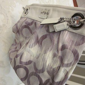 Coach Madison Op Art Ikat Hippie silver/grey/ivory crossbody bag